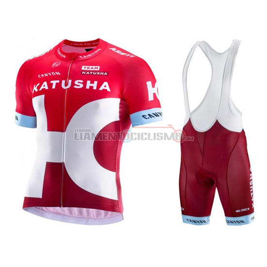 Abbigliamento Ciclismo Katusha 2016 bianco e rosso